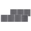vidaXL Cl&ocirc;ture de jardin WPC 1218x186 cm Gris