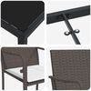 vidaXL Ensemble de salle à manger pour jardin 5 pcs Marron et Noir