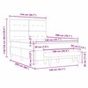 vidaXL Lit &agrave; ressorts avec matelas Marron fonc&eacute; 140 x 200 cm tissu