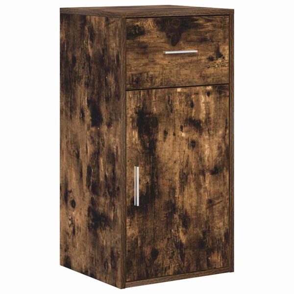 vidaXL Buffet Chêne fumé 38 x 34,5 x 75 cm Bois d'ingénierie