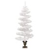 vidaXL Arbre de Noël hélicoïdal pré-éclairé avec pot blanc 120 cm PVC