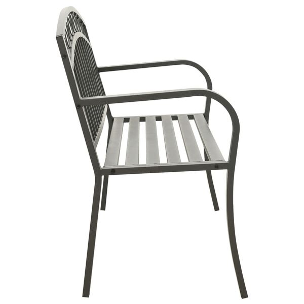 vidaXL Banc de jardin 125 cm acier gris