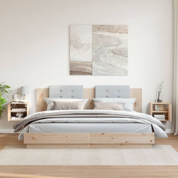 vidaXL Armoires murales 2 pcs 31,5x30x30 cm Bois de pin massif