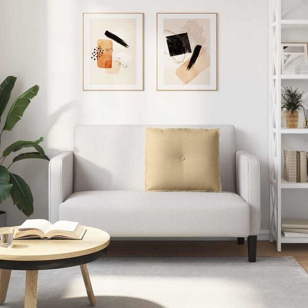 vidaXL Coussin de Dos Vert gris 60 x 50 cm Tissu en velours c&ocirc;tel&eacute;