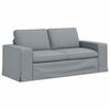 vidaXL Canap&eacute; 2 pcs Gris clair 182 x 80 x 82 cm tissu