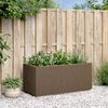 vidaXL Bo&icirc;te de fleurs de jardin Marron 80 x 36 x 35 cm PP