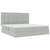 vidaXL Lit avec rangement et matelas Gris clair 200 x 200 cm Velours