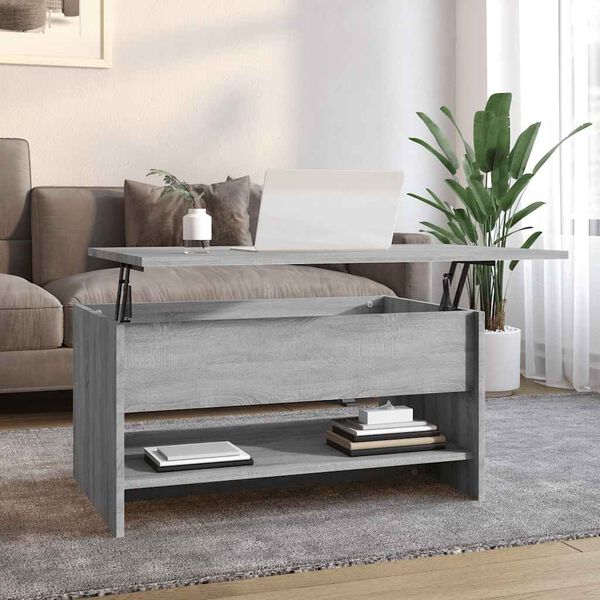 vidaXL Table basse Sonoma gris 80x50x40 cm Bois d'ing&eacute;nierie