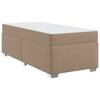 vidaXL Cadre de lit avec matelas Cappuccino 90 x 200 cm tissu