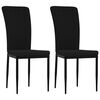 vidaXL Chaises &agrave; manger lot de 2 Noir Velours
