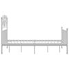 vidaXL Cadre de lit sans matelas blanc m&eacute;tal 120x200 cm
