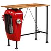 vidaXL Table de bar Bois de manguier 60x120x107 cm Rouge Tracteur