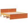 vidaXL Lit biblioth&egrave;que sans matelas cire marron 135x190 cm pin massif