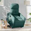 vidaXL Fauteuil inclinable de massage &eacute;lectrique Vert fonc&eacute; Tissu
