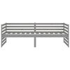 vidaXL Lit de jour sans matelas gris bois de pin massif 90x200 cm