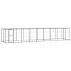 vidaXL Chenil ext&eacute;rieur Acier avec toit 21,78 m&sup2;