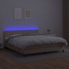vidaXL Sommier à lattes de lit avec matelas LED Cappuccino 160x200 cm
