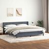 vidaXL Sommier &agrave; lattes de lit et matelas gris fonc&eacute; 180x220cm velours