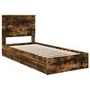 vidaXL Lit de Rangement Ch&ecirc;ne fum&eacute; 90 x 190 cm Bois d'ing&eacute;nierie