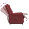 vidaXL Fauteuil de massage Rouge bordeaux Similicuir