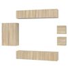 vidaXL Ensemble de meubles TV 8 pcs Ch&ecirc;ne sonoma Bois d'ing&eacute;nierie