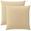 vidaXL Housse de coussin 2 pcs HEERLEN Beige 60 x 60 cm Polyester