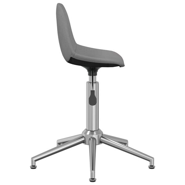 vidaXL Chaise pivotante de salle &agrave; manger Gris clair Tissu