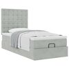 vidaXL Cadre de lit ottoman avec matelas gris clair 80x200 cm velours