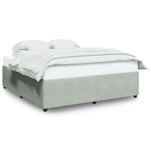 vidaXL Cadre de lit sans matelas gris clair 180x200 cm velours