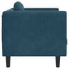 vidaXL Fauteuil avec coussin bleu velours