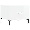 vidaXL Tables basses 2 pcs blanc brillant 50x50x40cm bois d'ing&eacute;nierie