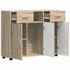 vidaXL Buffet Chêne sonoma 88,5 x 30,5 x 73 cm Bois d'ingénierie