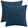 vidaXL Housse de coussin 2 pc ALMELO Bleu marine 40 x 40 cm
