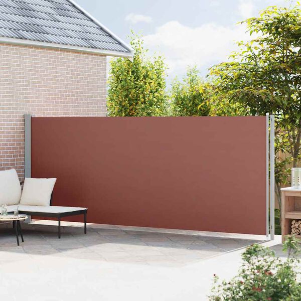 vidaXL Auvent lat&eacute;ral r&eacute;tractable de patio 180x600 cm Marron
