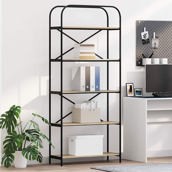 vidaXL &Eacute;tag&egrave;re Ch&ecirc;ne Sonoma 80 x 30 x 183 cm Bois d'ing&eacute;nierie