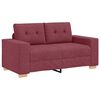 vidaXL Canap&eacute; deux places rouge vin 160x77x82 cm en tissu