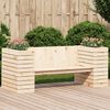 vidaXL Banc avec jardinières 167,5x60x65 cm bois massif de pin