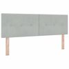 vidaXL T&ecirc;te de lit Gris clair 160 cm Velours