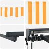 vidaXL Auvent r&eacute;tractable &eacute;lectrique Jaune et blanc 3,5 x 2 m