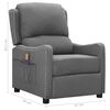 vidaXL Fauteuil de massage inclinable Gris clair Tissu