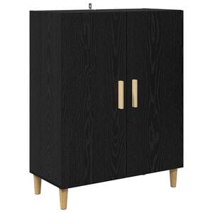 vidaXL Buffet Ch&ecirc;ne noir 69,5 x 34 x 90 cm Bois d'ing&eacute;nierie