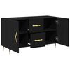 vidaXL Buffet Chêne noir 100 x 36 x 60 cm Bois d'ingénierie