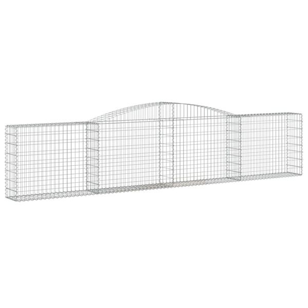 vidaXL Paniers à gabions arqués 25 pcs 400x30x80/100 cm Fer galvanisé