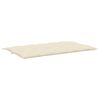 vidaXL Coussin de banc de jardin blanc crème tissu oxford