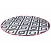 Bo-Camp Tapis d'ext&eacute;rieur Chill mat Falconwood 2 m rond noir et blanc