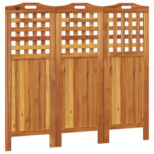 vidaXL Cloison de s&eacute;paration 3 panneaux 121,5x2x115 cm Bois d'acacia