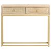 vidaXL Table console doré 90x30x75 cm bois solide de manguier