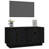 vidaXL Meuble TV Noir 80x35x40,5 cm Bois de pin massif