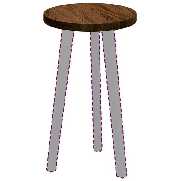 vidaXL Plateau de table Marron fonc&eacute; &Oslash; 30 x 2,5 cm