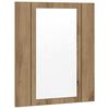 vidaXL Armoire de salle de bain miroir LED ch&ecirc;ne artisanal 40x12x45 cm